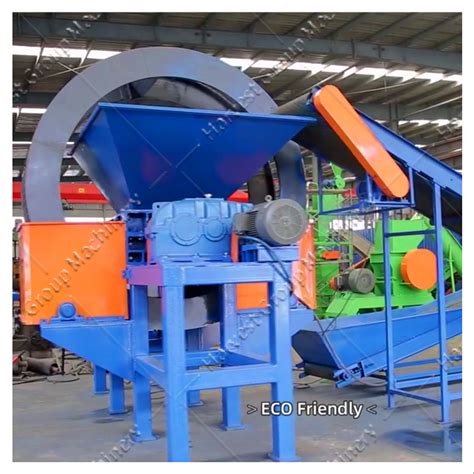 Automatic Waste Tyre Shredder Crusher Machine Fully Automatic Tyre