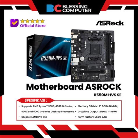 Promo Motherboard ASROCK B550M HVS SE Cicil 0% 3x - Kota Denpasar - Blessing Computer Bali ...