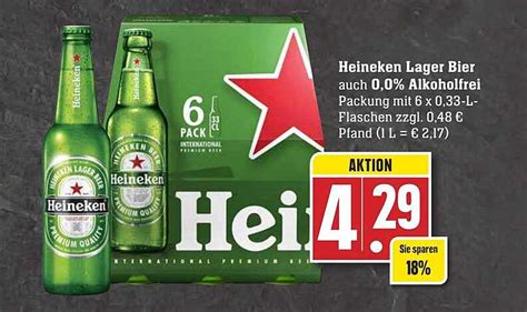 Heineken Lager Bier Auch Alkoholfrei Angebot Bei Edeka Prospekte De