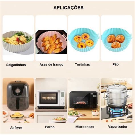 Forma Assadeira Para Fritadeira Air Fryer Em Silicone Flex Vel Lav Vel