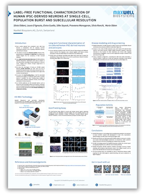 Ipsc Neuron Presented Poster Maxwell Biosystems