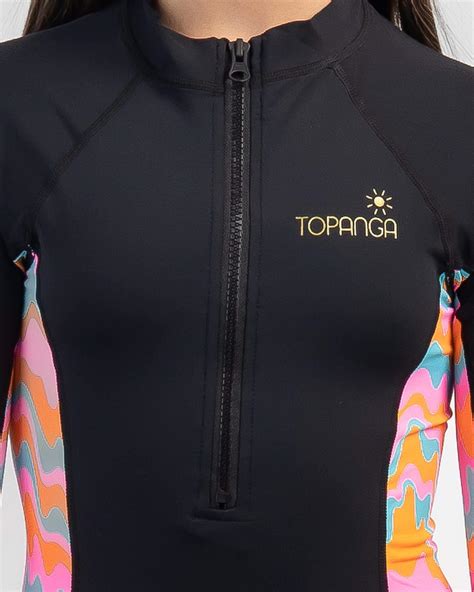 Shop Topanga Girls Ultra Long Sleeve Surfsuit In Black Fast Shipping And Easy Returns City