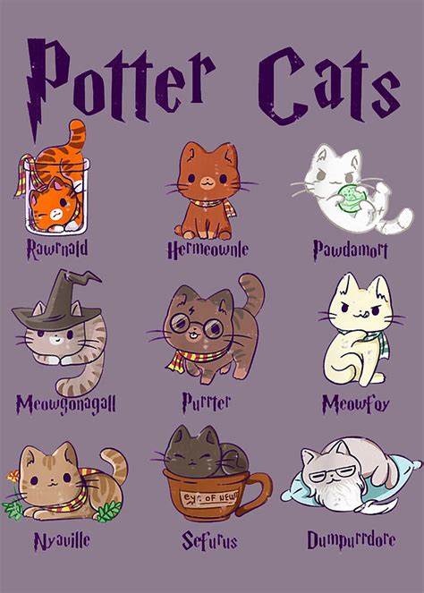 Potter Cats Cute Harry Pawter Kitten T For Girls Digital Art By Khau