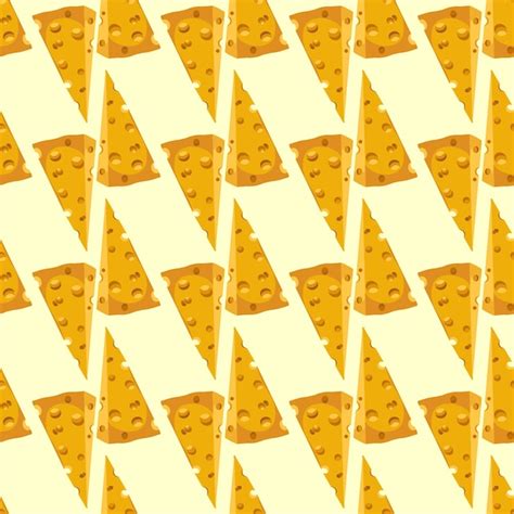 Premium Vector Cheese Triangle Seamless Pattern Vector Illustration