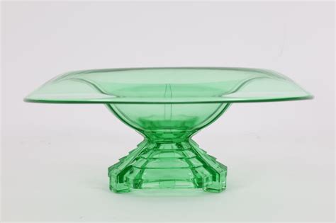 Sold At Auction Art Deco Uranium Glass Centrepiece Compote