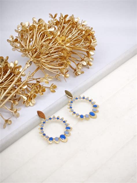 Boucles Fantaisie Bleue Beli Et Jolie Livraison Rapide Pas Cher Ref