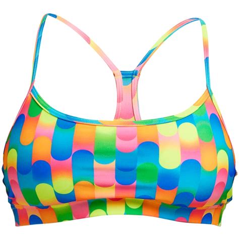 Funkita Swim Crop Eco Bikini Top Women Blocked Dotty Bike