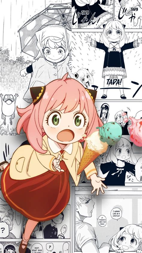 An Anime Character With Pink Hair Holding An Ice Cream Cone