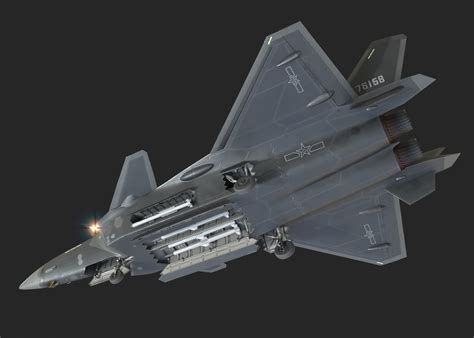 3D model J-20 J20 J20B J-20B Chinese stealth fighter VR / AR / low-poly | CGTrader