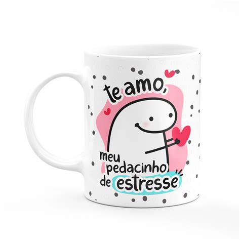 Caneca Flork Te Amo Meu Pedacinho De Estresse Personalizada