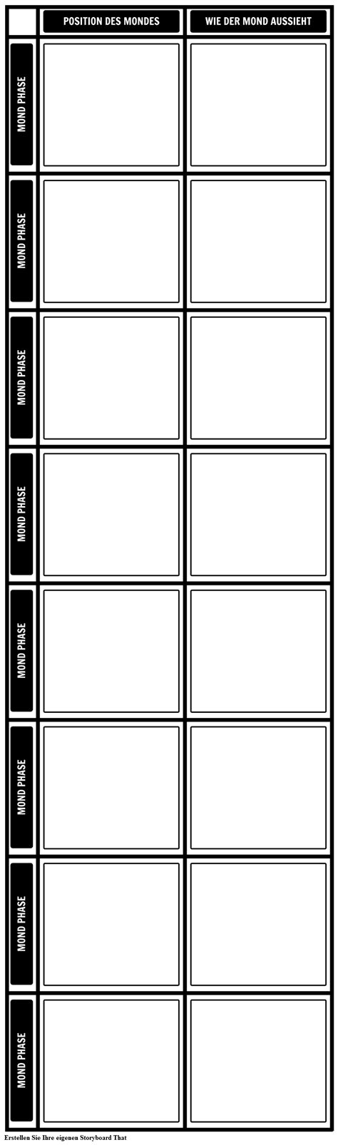 Phasen Der Mondvorlage Storyboard Por De Examples