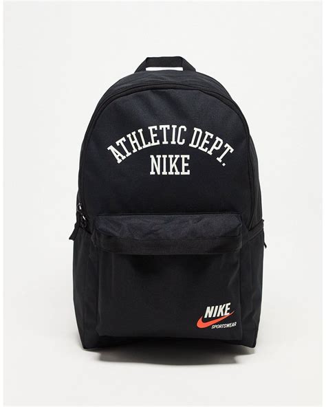 Nike Heritage Althletic Department Backpack in Black | Lyst