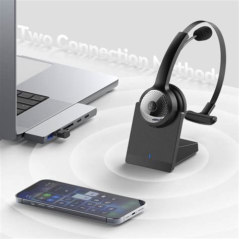 Tecknet Bluetooth Wireless Headset With Ai Noise Cancelling Microphone Ph