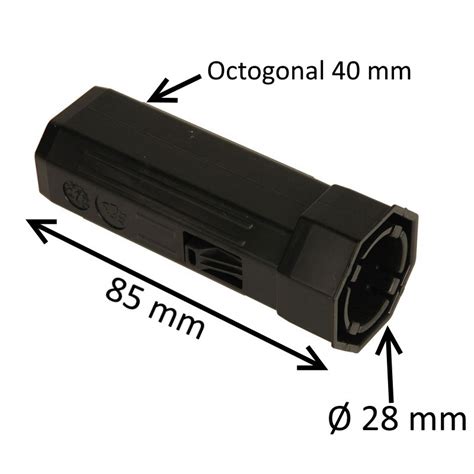 Embout Octogonal 40 Mm Pour Poulie Et Roulement 28 Mm Euromatik