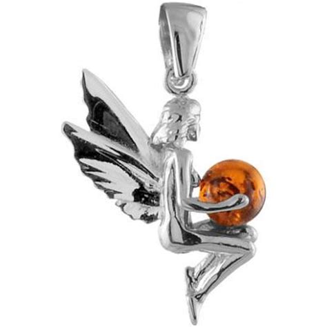 Pendentif Fée Clochette Elfe Boule Ambre Argent Achat Vente