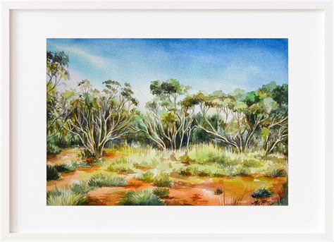 Australian Landscape Original Art Bush Nature Watercolour | Etsy