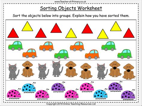 Sorting Objects Year 1 Teaching Resources