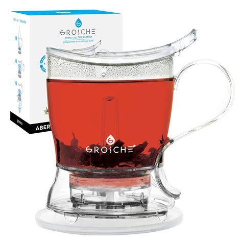 grosche tea infuser teapot easy pour  fl oz capacity walmartcom