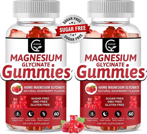 Magnesium Glycinate Gummies 400mg Magnesium L Threonate 200mg