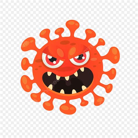 Red Coronavirus Cartoon Vector, Cartoon, Covid 19, 2020 Ncov PNG and ...