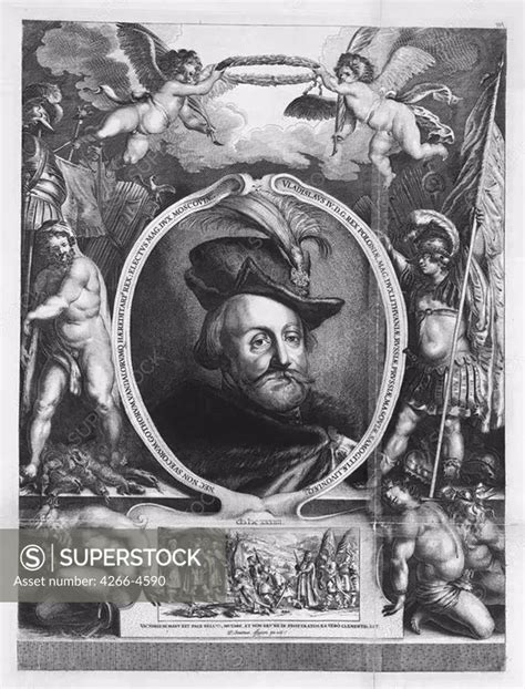 Portrait Of Tsar Michail I By Lucas Vorstermann Etching 1595 1667