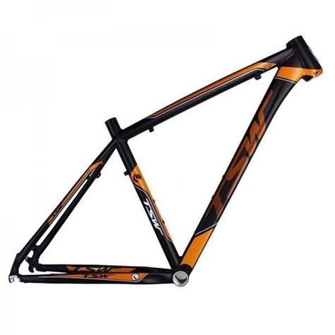 Quadro Tsw Pro Elite Preto Laranja Aro Tam Alumin Mtb Frete Gr Tis