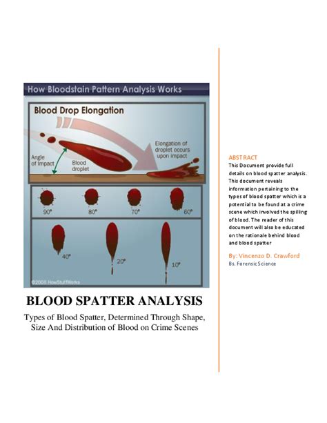 given blood spatter patterns it is possible to determine - joseph-rickey