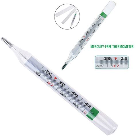 Hospital Oral Armpit Glass Thermometers Clinical Mercury Thermometers