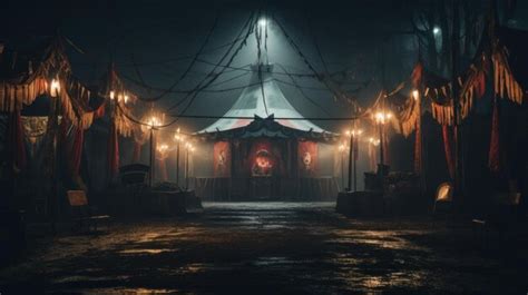 Premium AI Image | Vintage abandoned carnival with spooky look Halloween concept for creepy ...