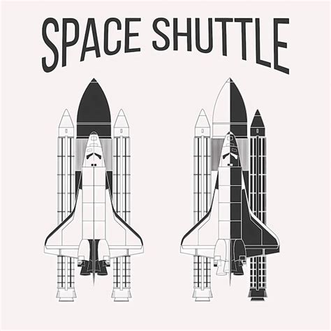 Premium Vector Space Shuttle Vector Design