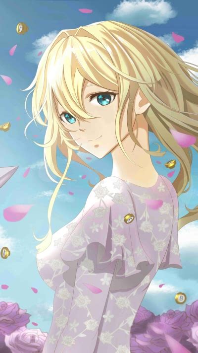 Anime Violet Evergarden Aqua Eyes Blonde Violet Evergarden