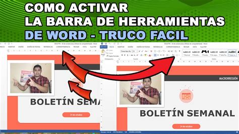 Como Activar La Barra De Herramientas De Word Cuando