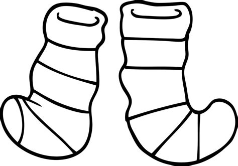 line drawing cartoon socks 12209975 Vector Art at Vecteezy