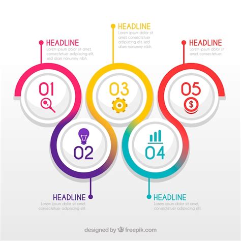 Free Vector Colourful Infographic Steps