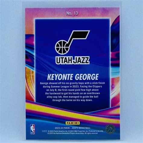 Keyonte George Rookie RC Utah Jazz 2023 24 Panini NBA Hoops ANTI