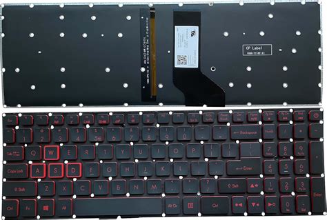 Amazon Teclado portátil KB US Layout para Acer Nitro 5 AN515 AN515