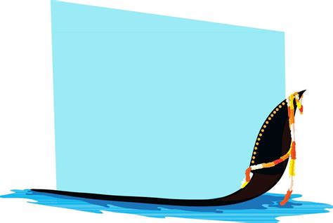 Decorated Snakeboat In Water For Onam Celebration 24342635 Vector Art