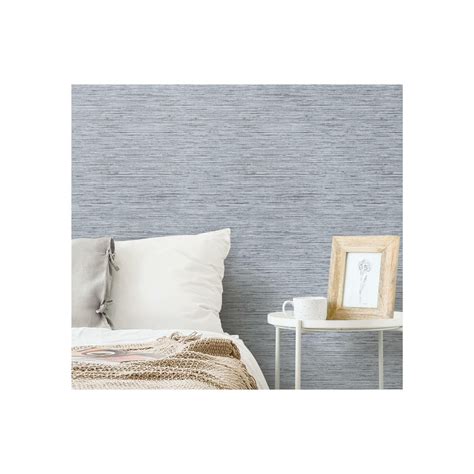 Roommates Light Blue Grasscloth Peel And Stick Wallpaper