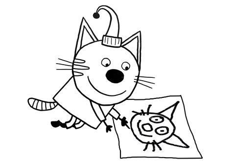 Раскраски кот компот