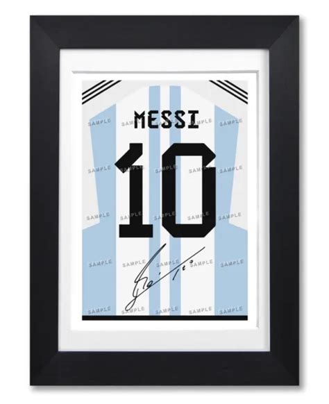 LIONEL MESSI ARGENTINA World Cup 2022 Signed Poster Print Photo