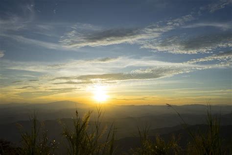 Panoramic Scenery of Mountains at Sunset Stock Image - Image of national, range: 122411863