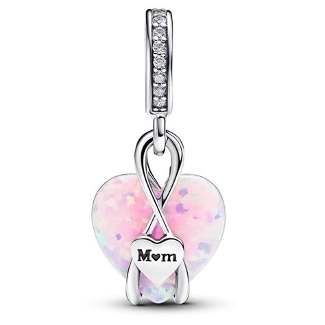 Mum Opalescent Heart Dangle Charm Jewellery From Francis Gaye