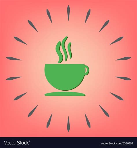 Cup Of Hot Drink Icon Cafe Or Diner Royalty Free Vector