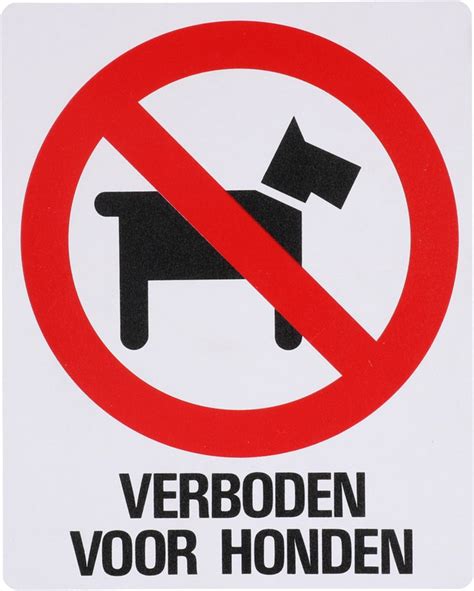 Bord Z154 Verboden Voor Honden Bol