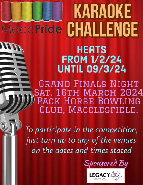 Karaoke Challenge Competition 2024 - MaccPride - Pride in Macclesfield