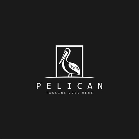 Pelican logo line art design graphic inspiration 21557307 Vector Art at ...