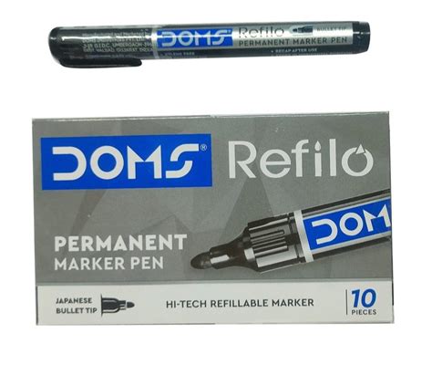 Black Japanese Bullet Tip Doms Refilo Permanent Marker Pen At Rs In