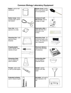 Lab Equipment Activity