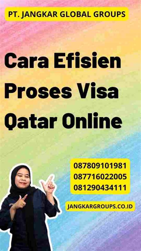 Cara Efisien Proses Visa Qatar Online Jangkar Global Groups