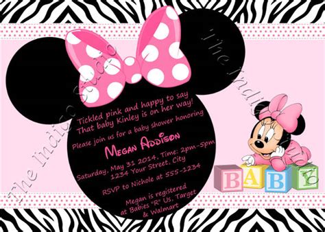 Free 6 Minnie Mouse Baby Shower Invitation Designs In Psd Ai